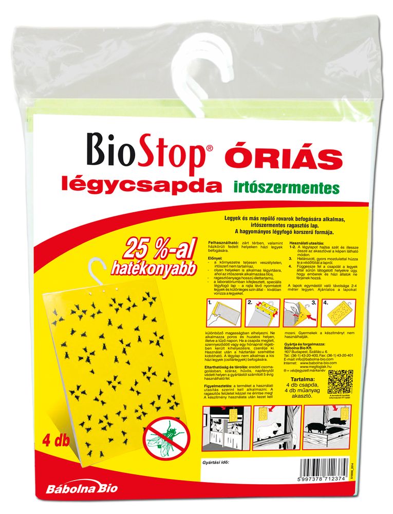 BIOSTOP lepljiva klopka za muve 4/1 250x600 mm