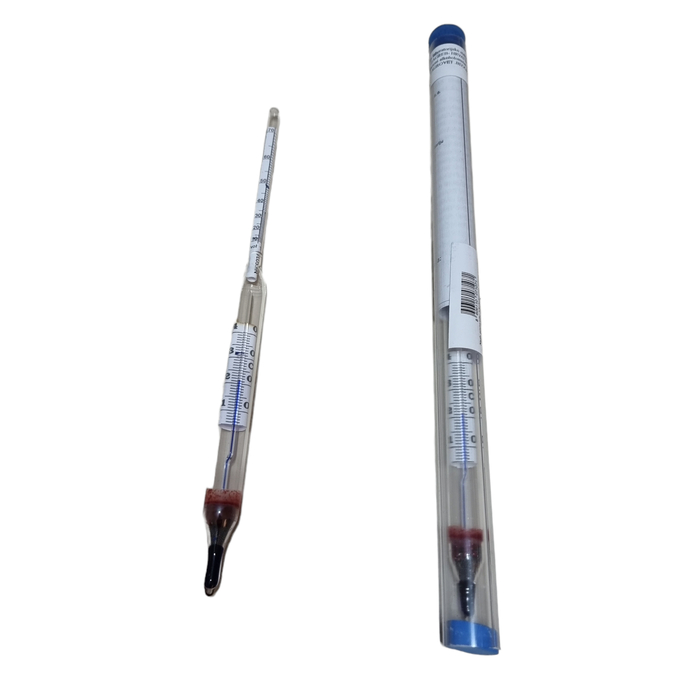 TLOS orientation alcoholometer with thermometer